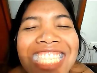 asian, big cock, blowjob, deep throat, teen